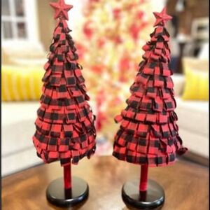 Red and Black Plaid Holiday Trees